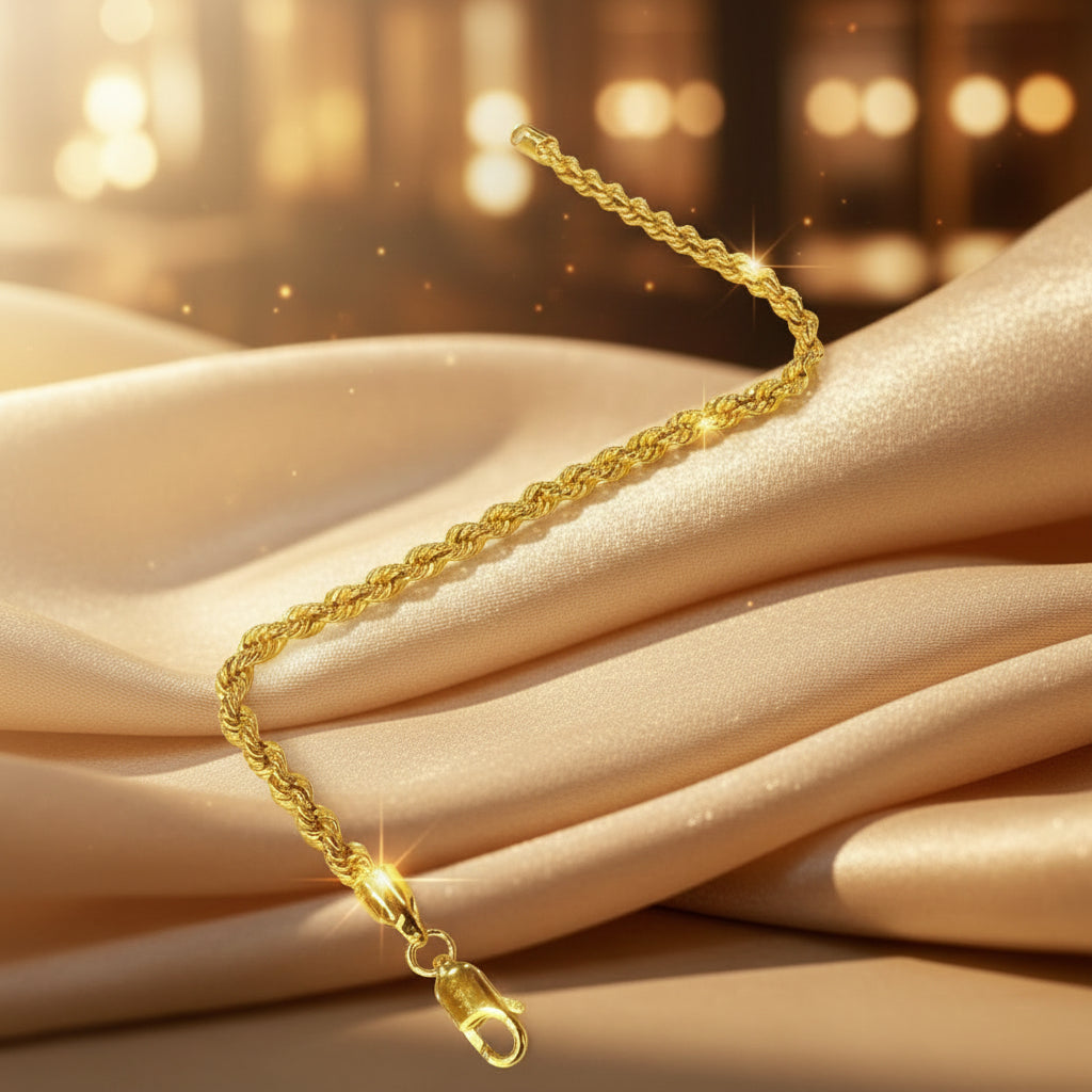 22k / 916 Gold Hollow Rope Bracelet by Best Gold ShopBraceletsBest Gold Shop