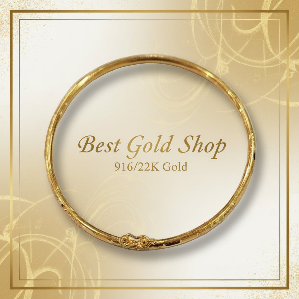 22k / 916 Gold Hollow Tube Design Bangle by Best Gold ShopBraceletsBest Gold Shop