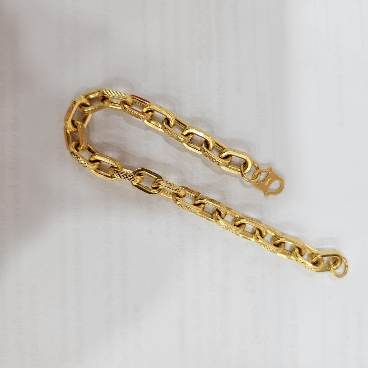 916 Gold Hollow Wan Zi / Anchor Bracelet by Best Gold ShopBraceletsBest Gold Shop