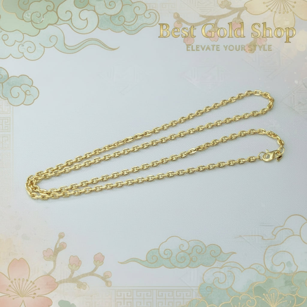 916 Gold Hollow Wan Zi Necklace by Best Gold ShopNecklacesBest Gold Shop