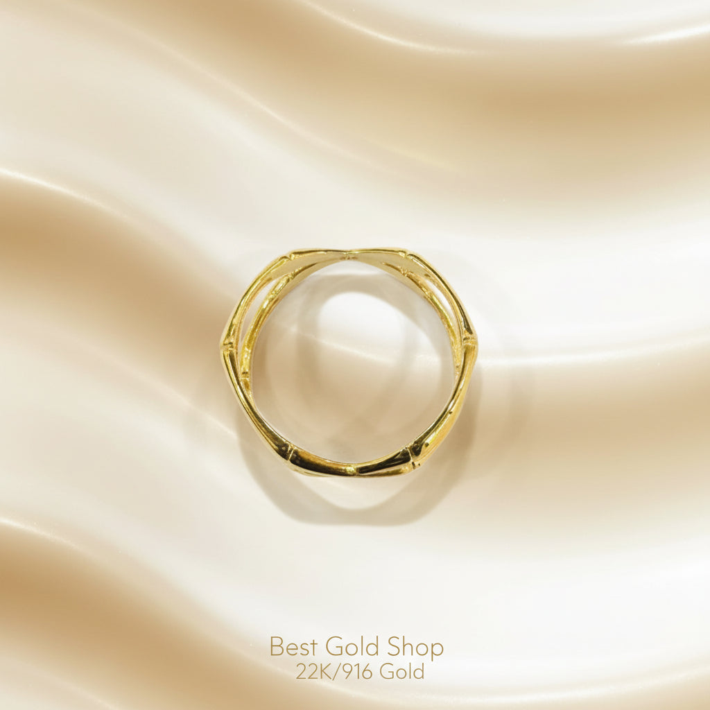 22k / 916 Gold Italy design Bamboo Ring by Best Gold ShopRingsBest Gold Shop