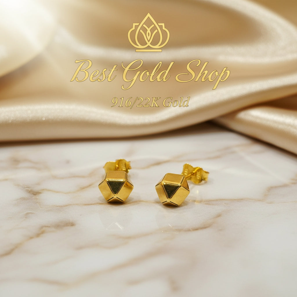 22K / 916 Gold Italy Design Earring by Best Gold Shop916 goldBest Gold Shop