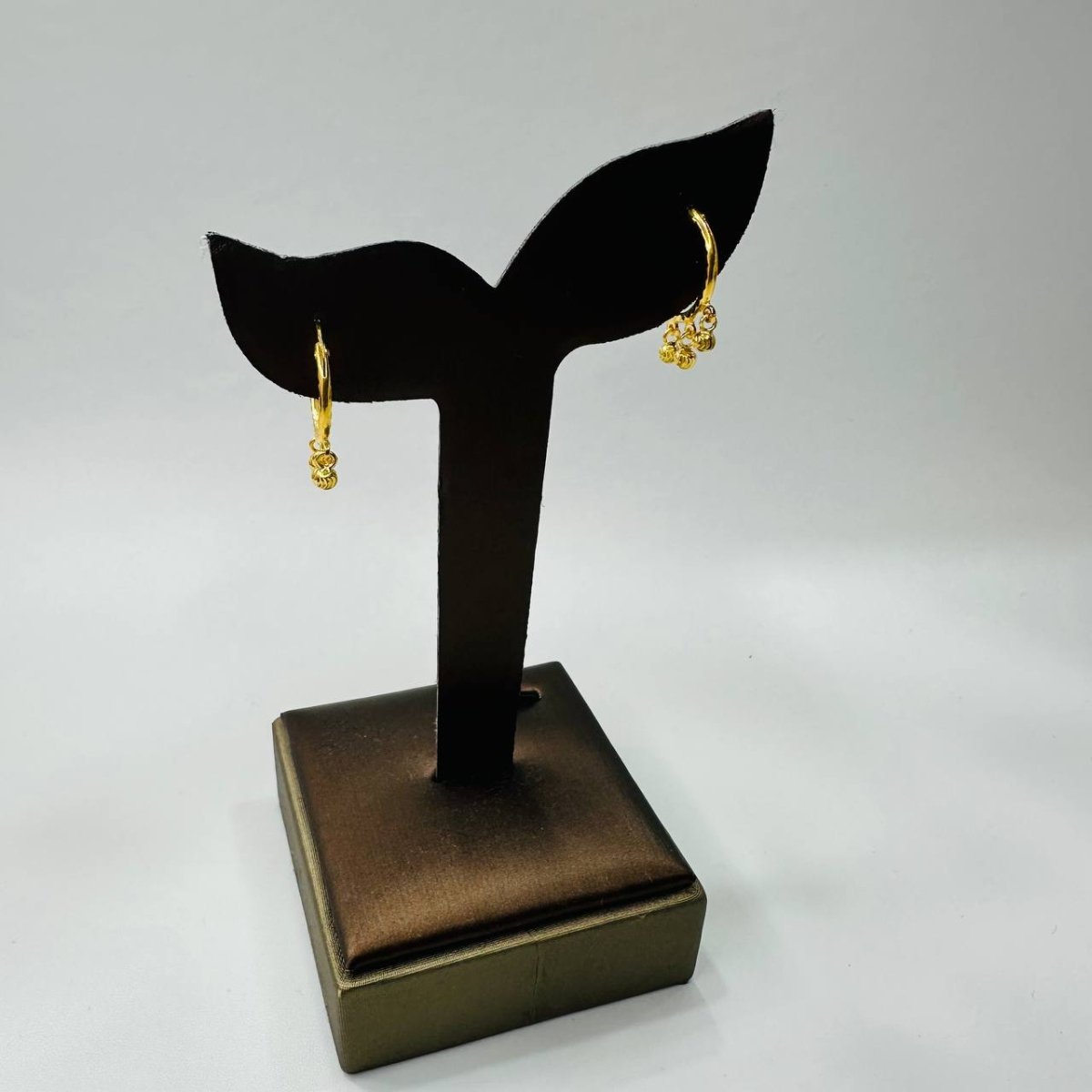 22k / 916 Gold Loop Earring Dangling Ball Earring by Best Gold Shop - 22k gold 22k gold earring 916 gold Earrings