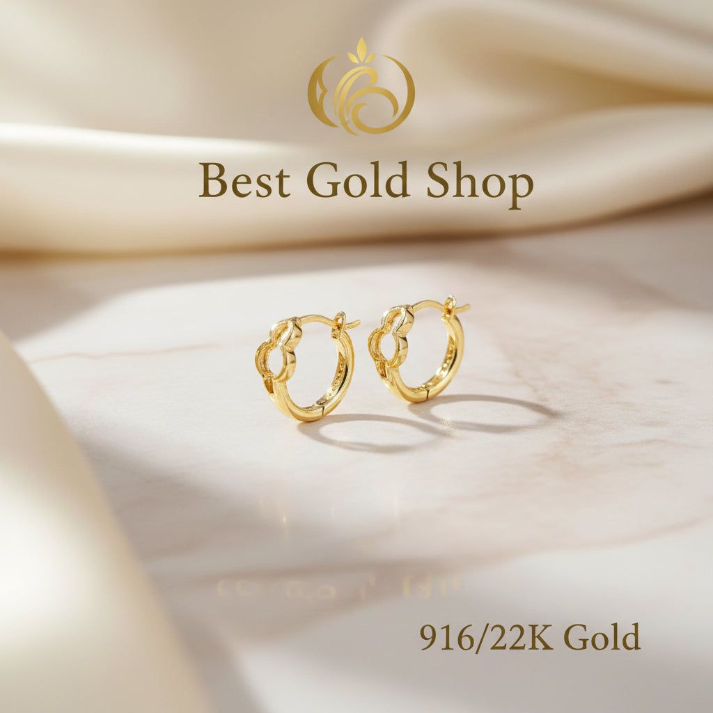 916 gold Hulu loop earrings — gallery view 13
