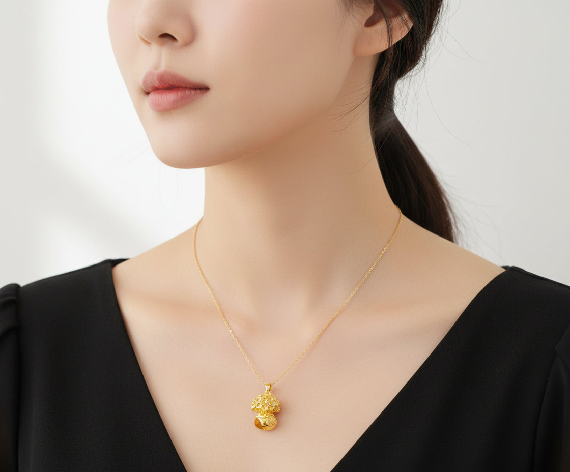 22k / 916 Gold Money Tree Charm Captivating and Winsome - 22k gold 22k Gold Charms 916 gold Charms & Pendants