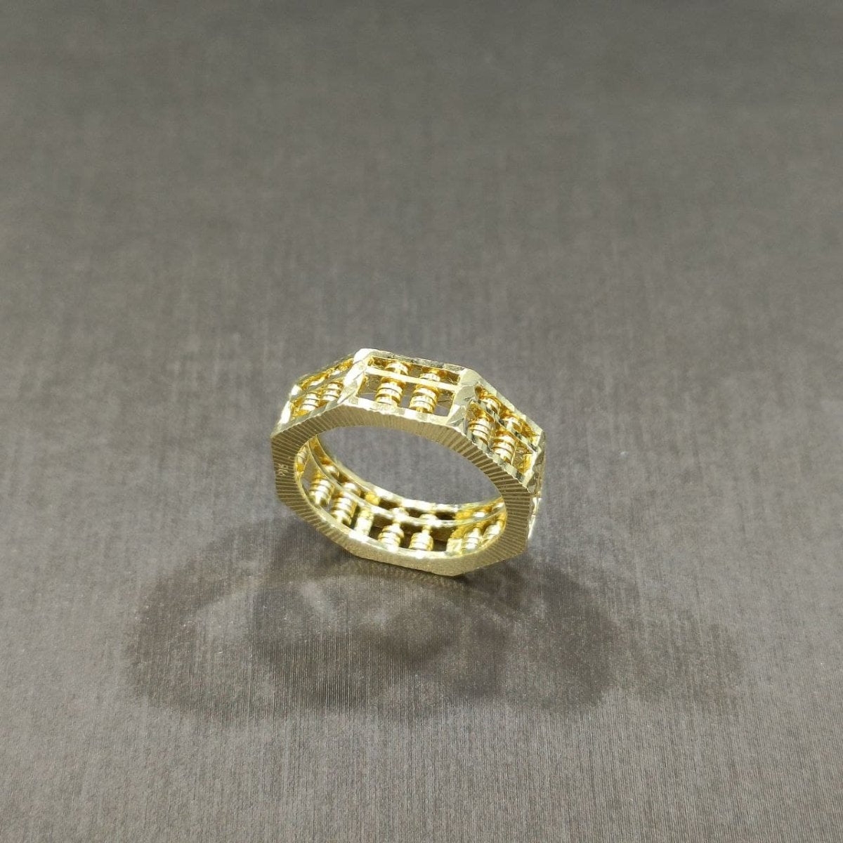 22k / 916 Gold Octagon Abacus ring Slim by Best Gold Shop - 22k gold 22k gold ring 916 gold Rings