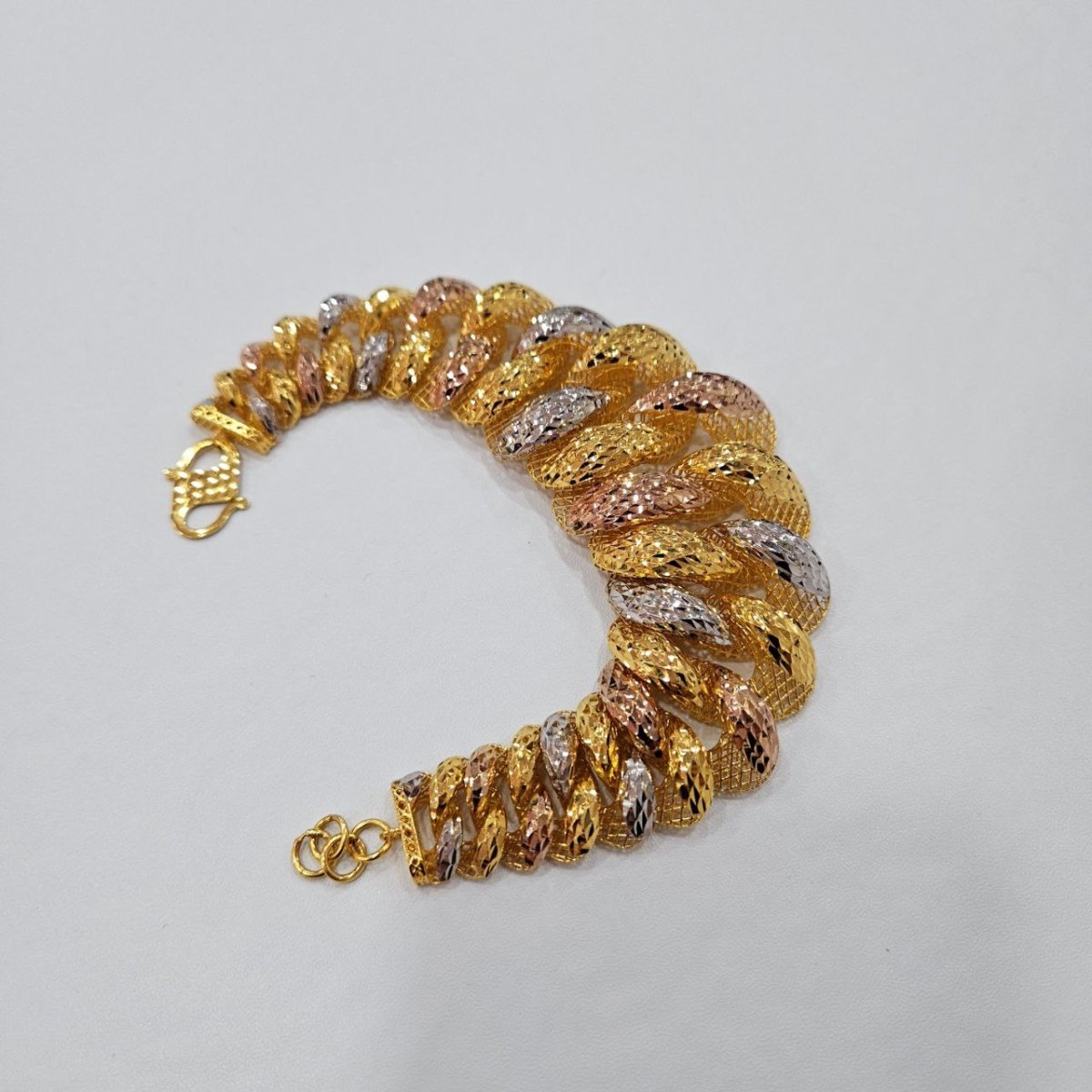 22k / 916 Gold Perut Ular 3 Tone Bracelet by Best Gold Shop - Best Gold Shop 22k gold 22k gold bracelet 916 gold Bracelets
