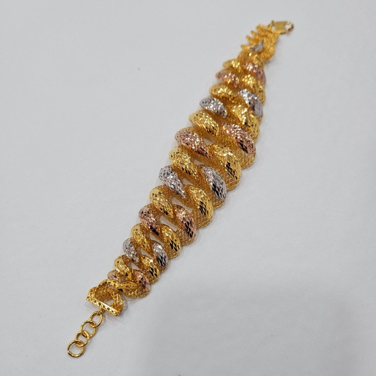 22k / 916 Gold Perut Ular 3 Tone Bracelet by Best Gold Shop - Best Gold Shop 22k gold 22k gold bracelet 916 gold Bracelets