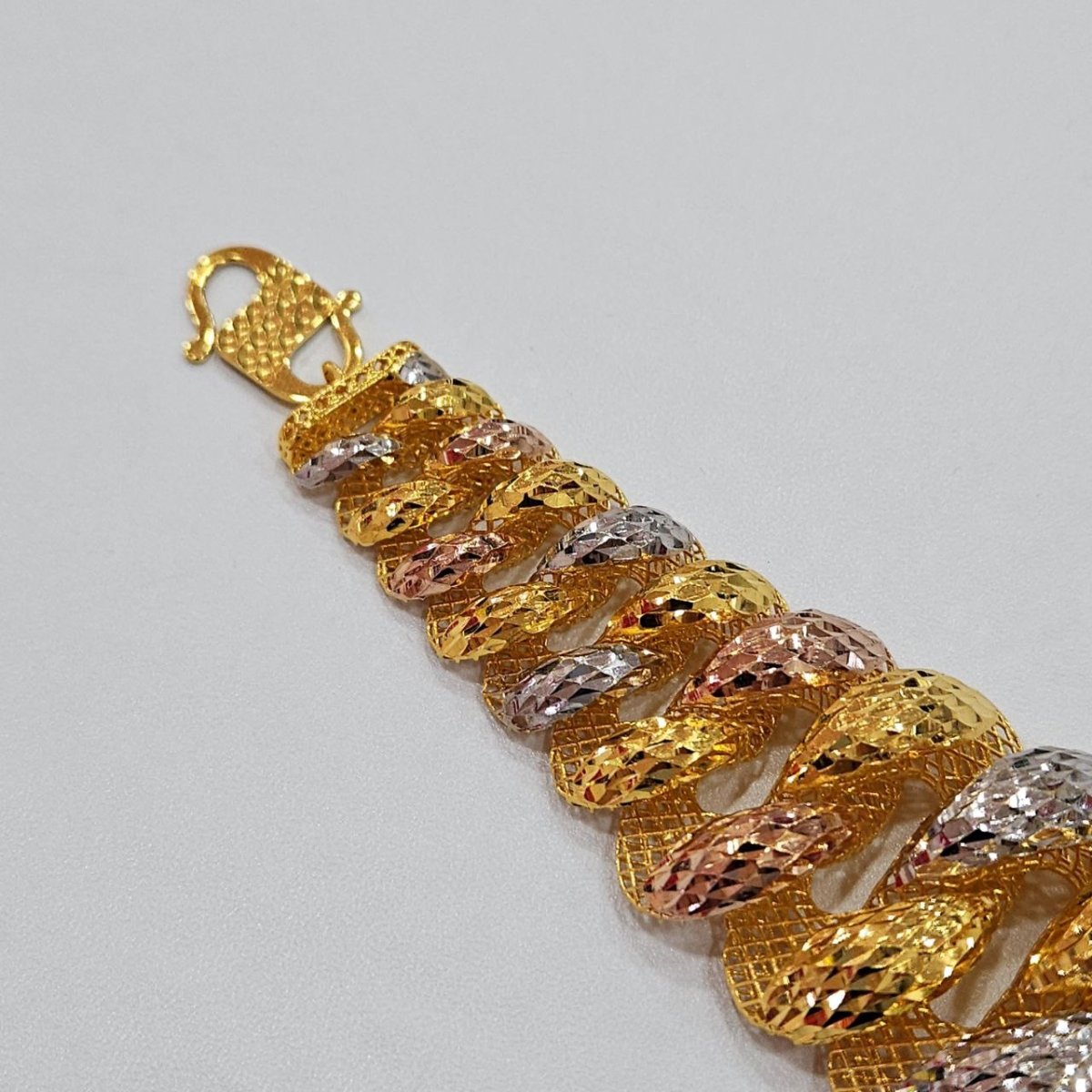 22k / 916 Gold Perut Ular 3 Tone Bracelet by Best Gold Shop - Best Gold Shop 22k gold 22k gold bracelet 916 gold Bracelets