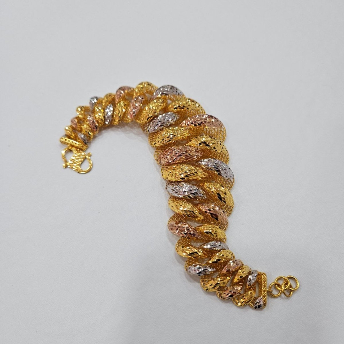 22k / 916 Gold Perut Ular 3 Tone Bracelet by Best Gold Shop - Best Gold Shop 22k gold 22k gold bracelet 916 gold Bracelets