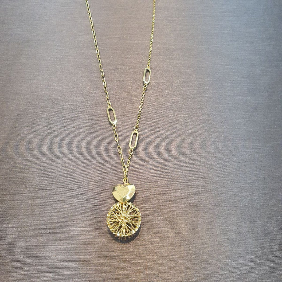 22k / 916 Gold Radiant Heart Medallion Necklace by Best Gold Shop - 22k gold 22k gold necklace 916 gold Necklaces