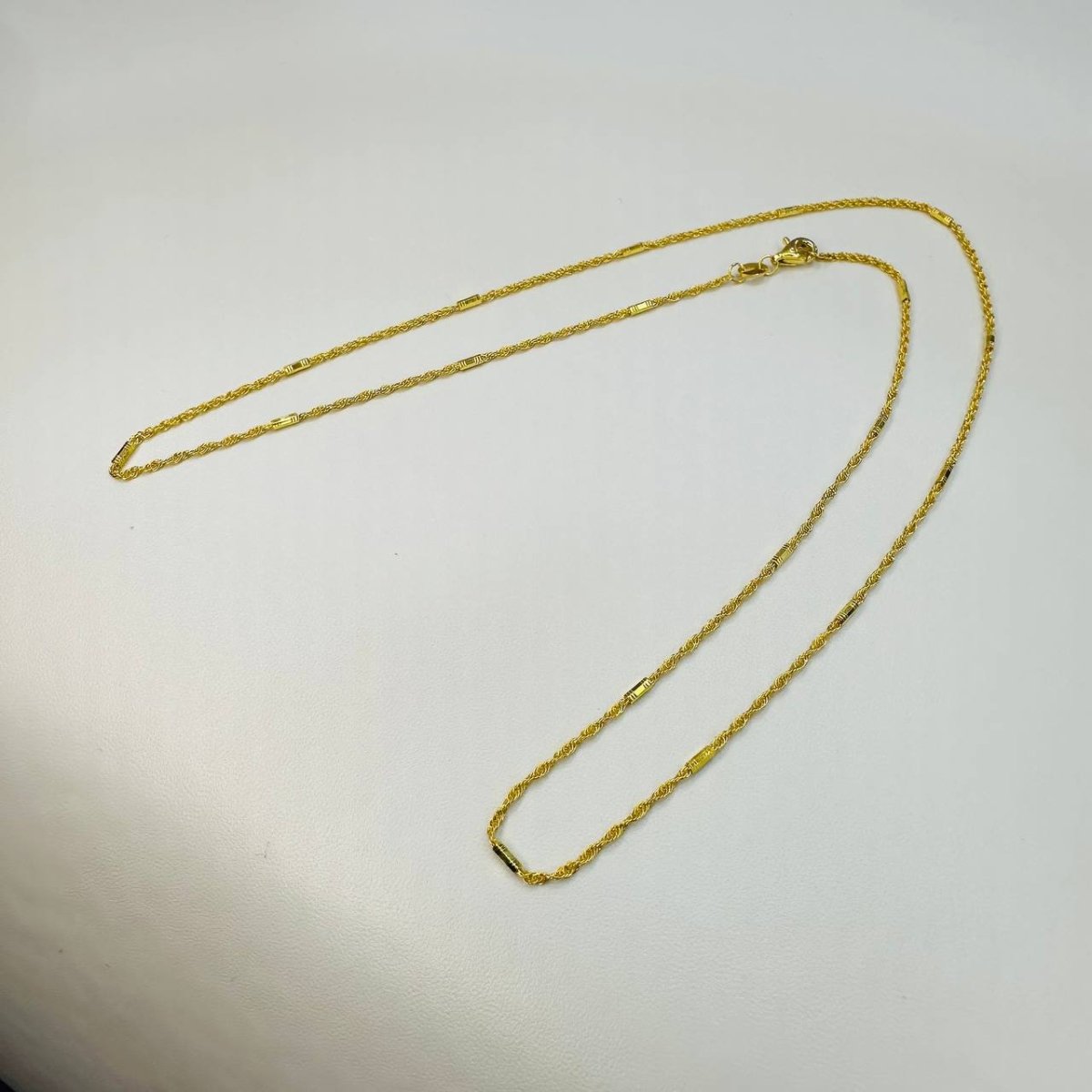 22k/ 916 Gold Rope and Bar Necklace by Best Gold Shop - 22k gold 22k gold chain 22k gold necklace Necklaces