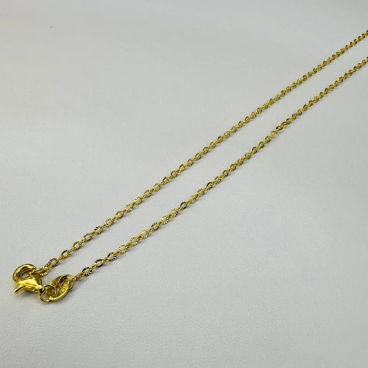 22K / 916 Gold Slim Sunflower Necklace by Best Gold Shop - Best Gold Shop 22k gold 22k gold chain 22k gold necklace Necklaces