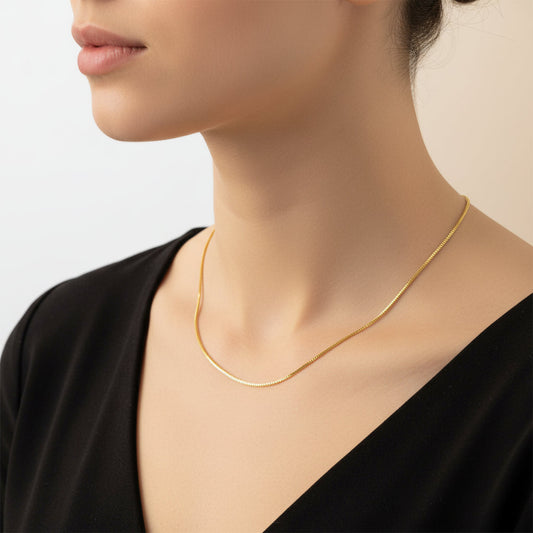 916 Gold Solid Box Necklace by Best Gold ShopNecklacesBest Gold Shop