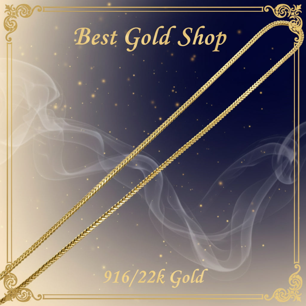 916 Gold Solid Box Necklace by Best Gold ShopNecklacesBest Gold Shop