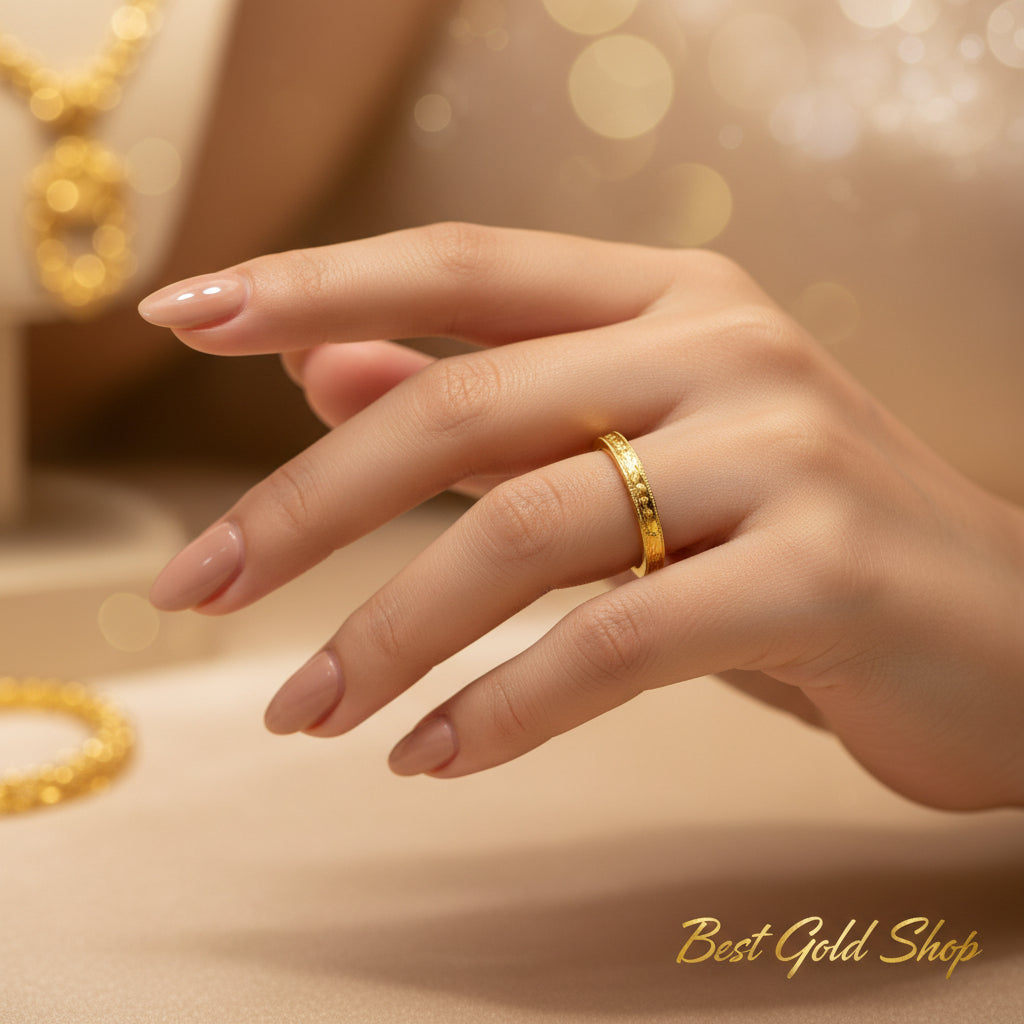 22k / 916 Gold Solid Crush Pinky RingRingsBest Gold Shop