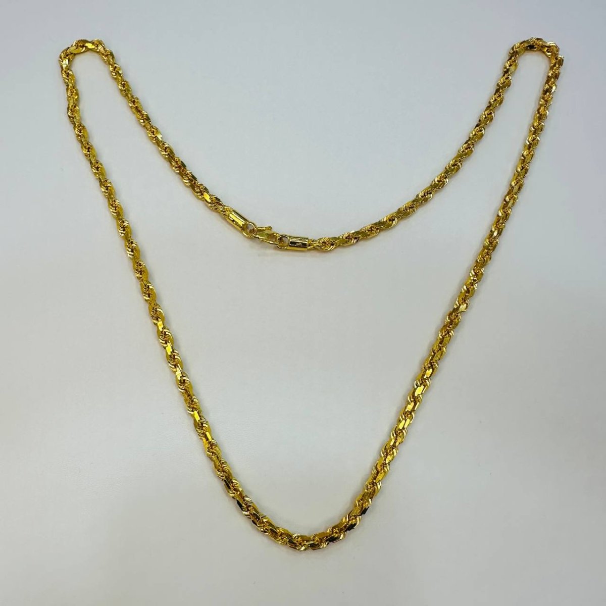 22k / 916 gold solid rope necklace by Best Gold Shop - Best Gold Shop 22k gold 22k gold chain 22k gold necklace Necklaces