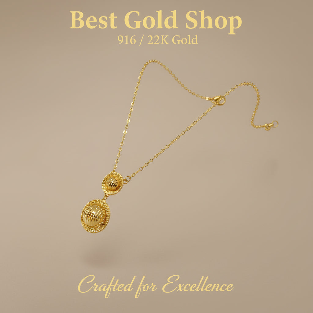 22K / 916 Gold Spaceship Pendant with Necklace by Best Gold ShopNecklacesBest Gold Shop