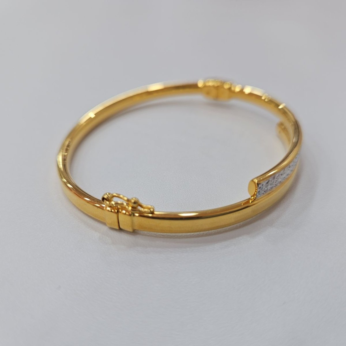 22k / 916 Gold Sparkling Dual Row Bangle Dual Tone - Best Gold Shop 22k gold 22k gold bangle 22k gold bracelet Bracelets