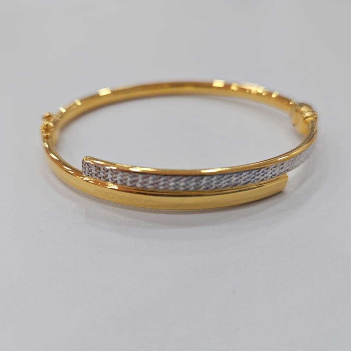 22k / 916 Gold Sparkling Dual Row Bangle Dual Tone - Best Gold Shop 22k gold 22k gold bangle 22k gold bracelet Bracelets