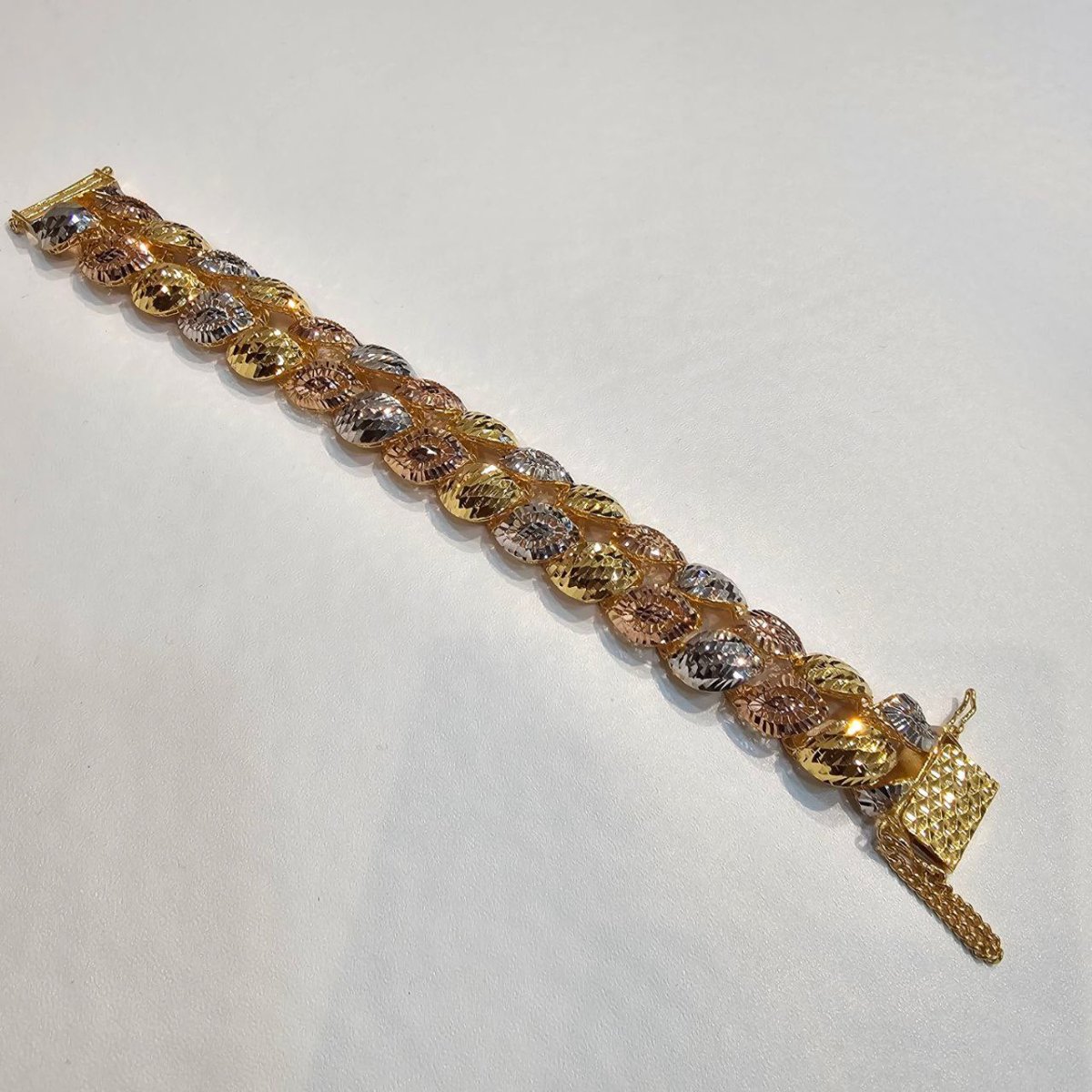 22k / 916 Gold Tri - Color Elegance Bracelet - Best Gold Shop 22k gold 22k gold bracelet 916 gold Bracelets