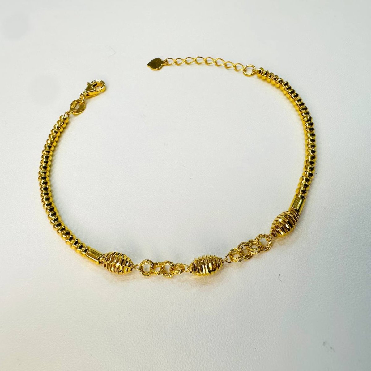 22k / 916 Gold triple Oval Shape Bracelet - Best Gold Shop 22k gold 22k gold bracelet 916 gold Bracelets