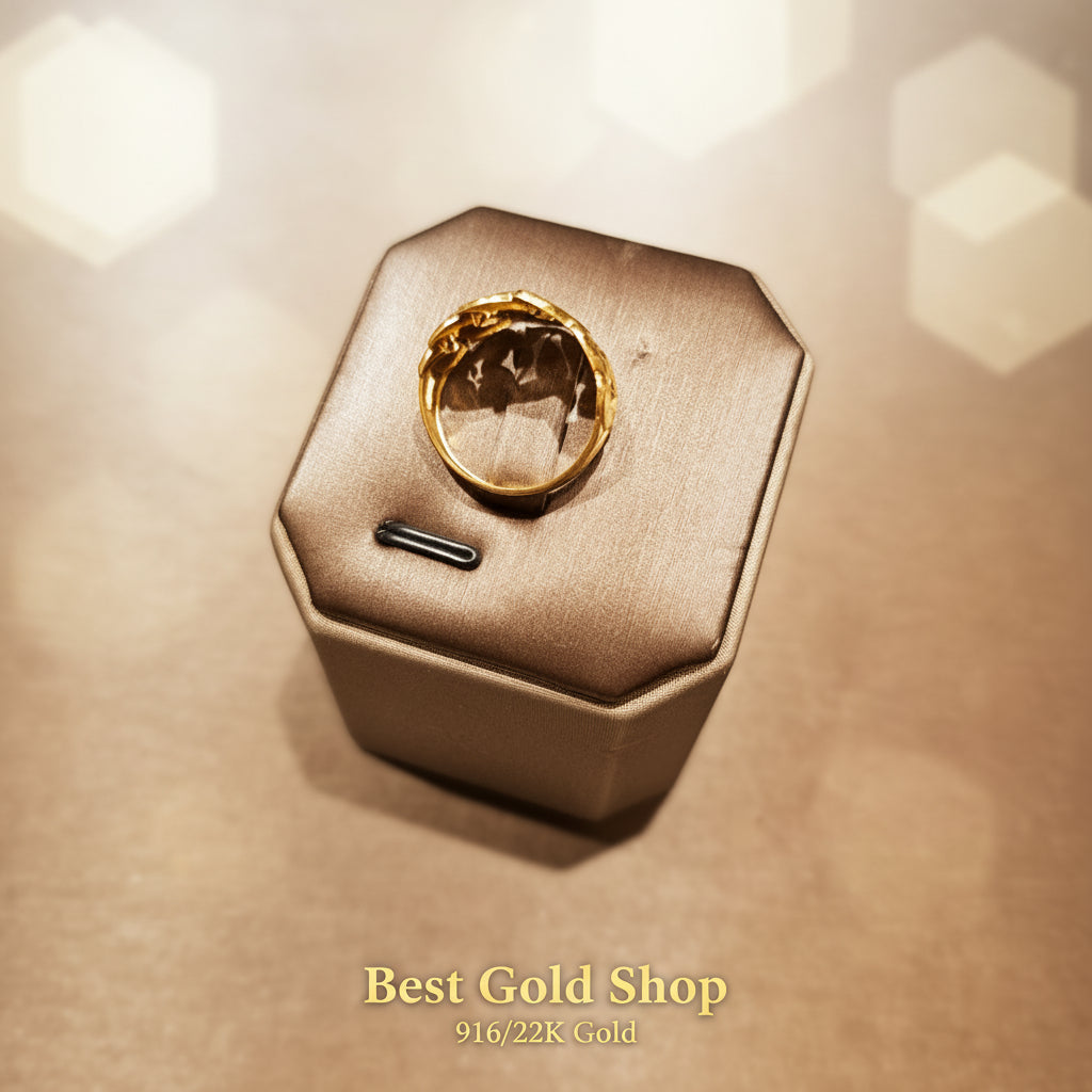 22K / 916 Gold Wide Milo Ring by Best Gold ShopRingsBest Gold Shop
