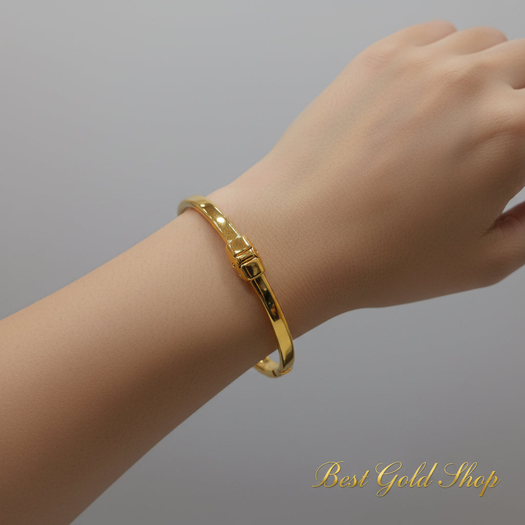 22K/916 Gold Matt Dual Row Bangle - Simple DesignBraceletsBest Gold Shop