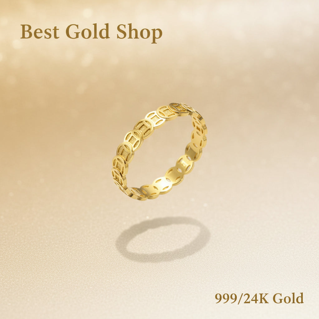 24k / 999 Gold Coin Ring by Best Gold ShopRingsBest Gold Shop