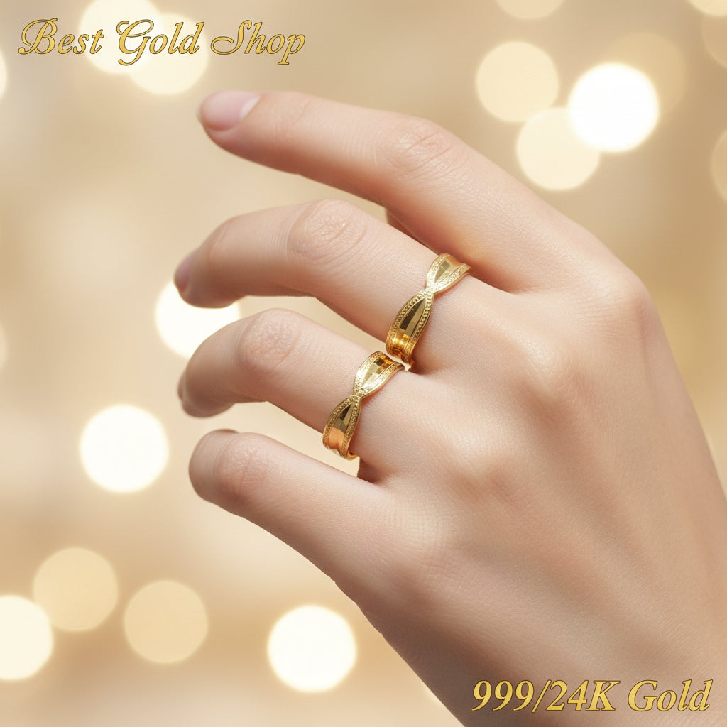 24k / 999 Gold Couple Designer Ring V8 by Best Gold ShopRingsBest Gold Shop