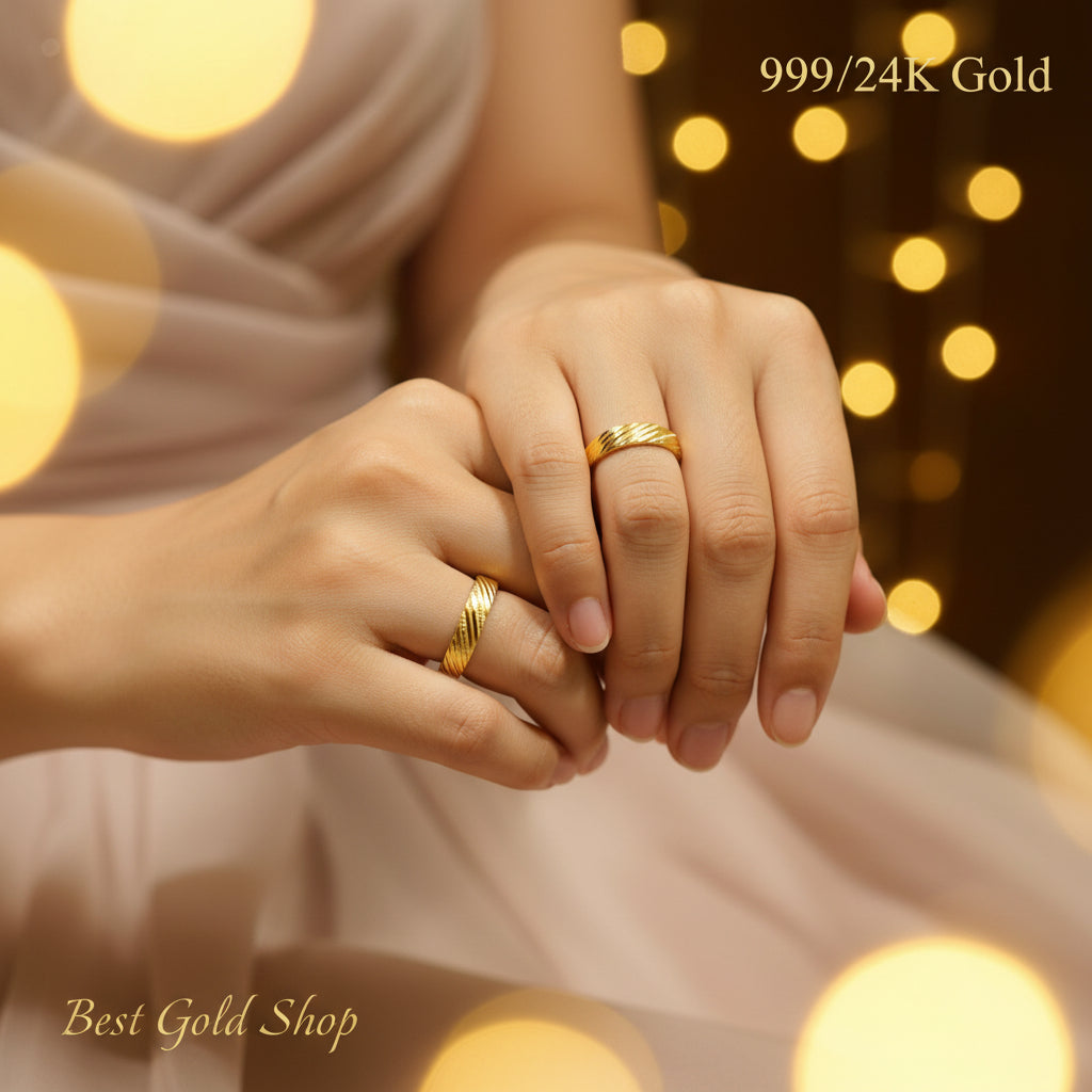 24k / 999 Gold Couple Ring V13 by Best Gold ShopRingsBest Gold Shop