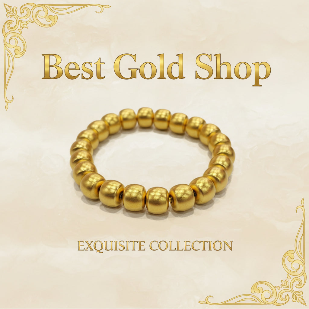 24K / 999 Gold Fortune - Filled Golden Bead BraceletBraceletsBest Gold Shop