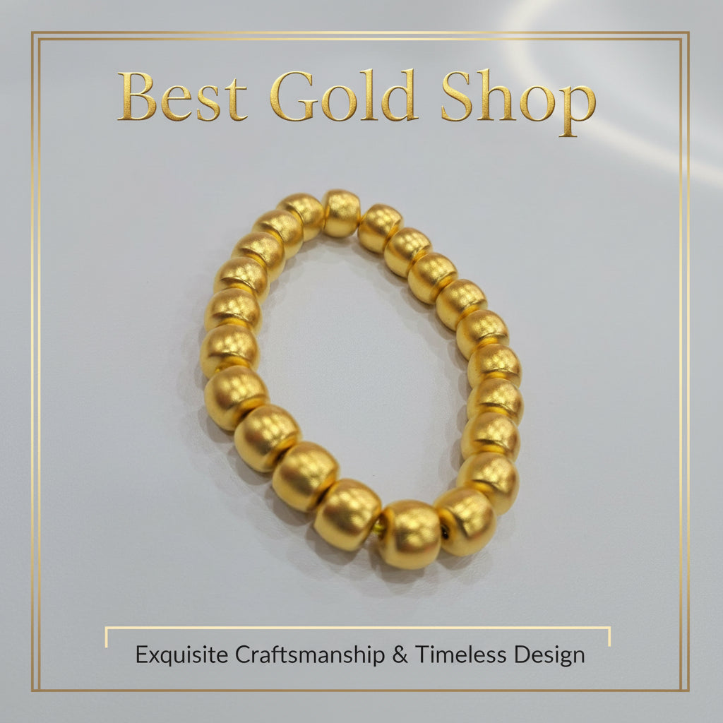 24K / 999 Gold Fortune - Filled Golden Bead BraceletBraceletsBest Gold Shop