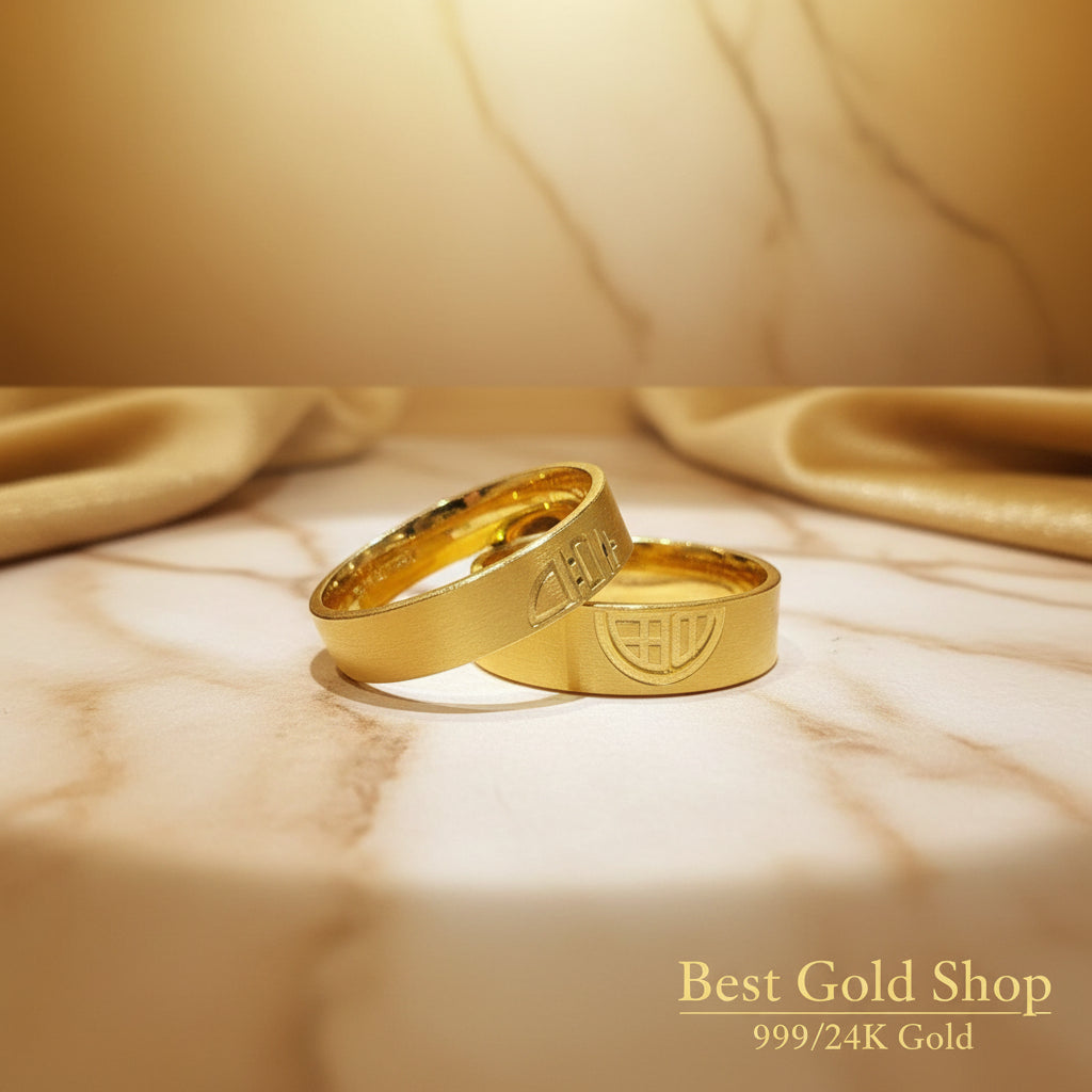 24k / 999 Gold Prosperity Couple Ring Adjustable by Best Gold ShopRingsBest Gold Shop