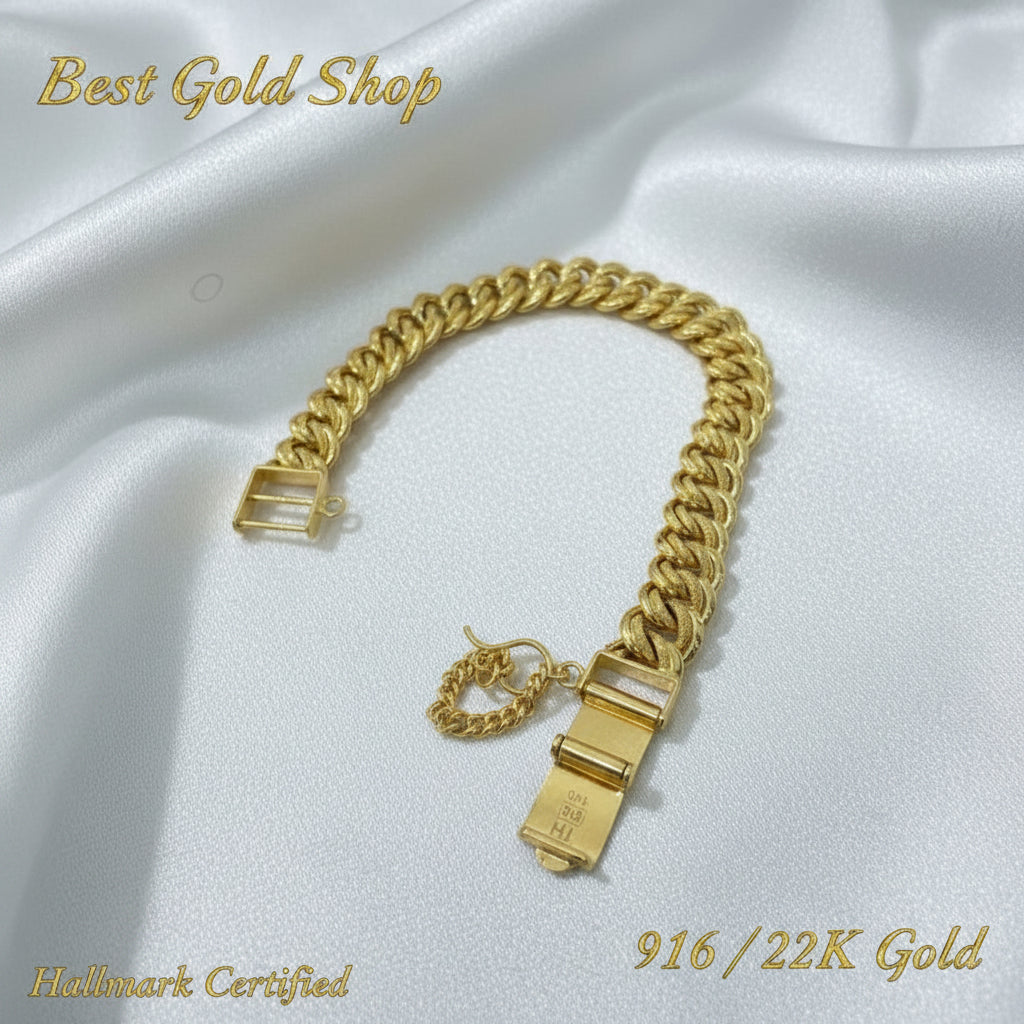916 gold coconut-link bracelet by Best Gold Shop