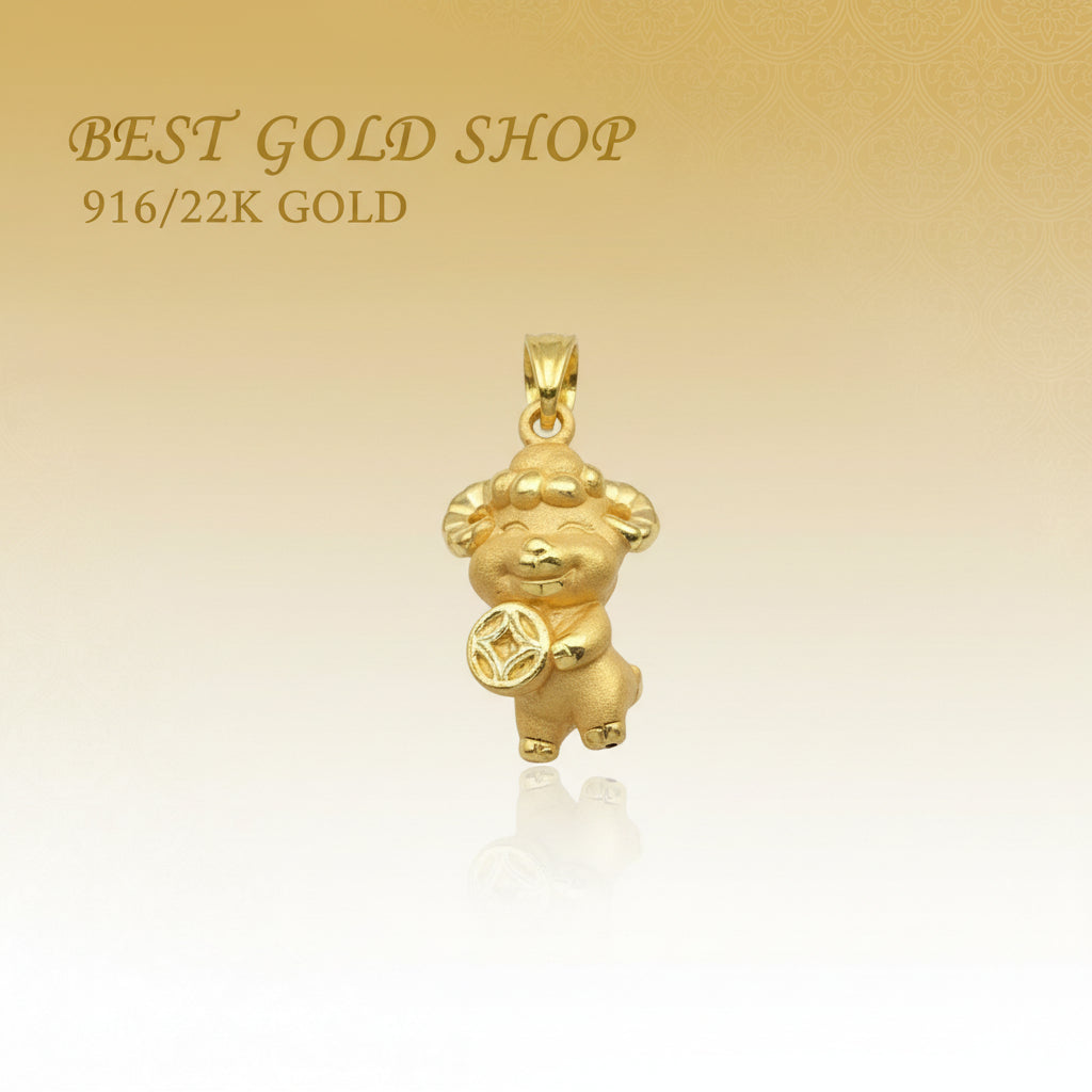 916 / 22k Gold zodiac pendant by Best Gold ShopCharms & PendantsBest Gold Shop