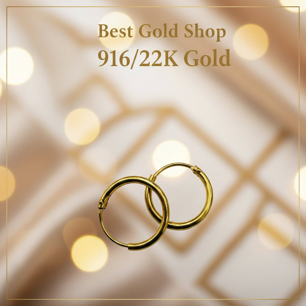 916 / 22k Loop Earring Simple design by Best Gold ShopEarringsBest Gold Shop