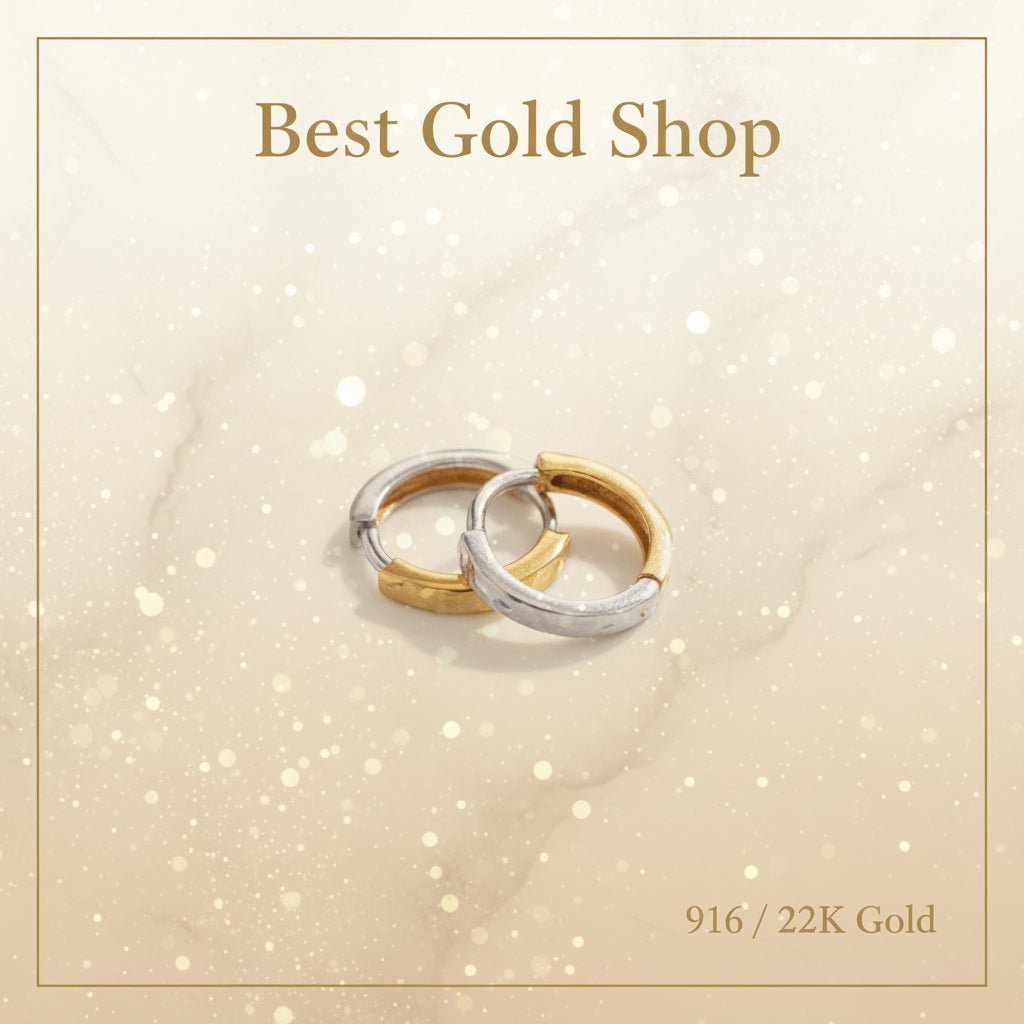916 Gold 2 - Tone Loop Cutting Earring – Italy DesignEarringsBest Gold Shop