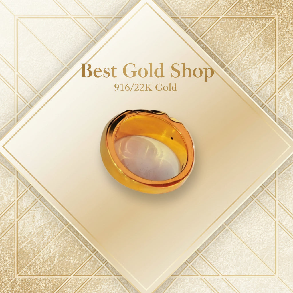 916 Gold Half Ripple Ring – Bold, Lightweight New DesignRingsBest Gold Shop
