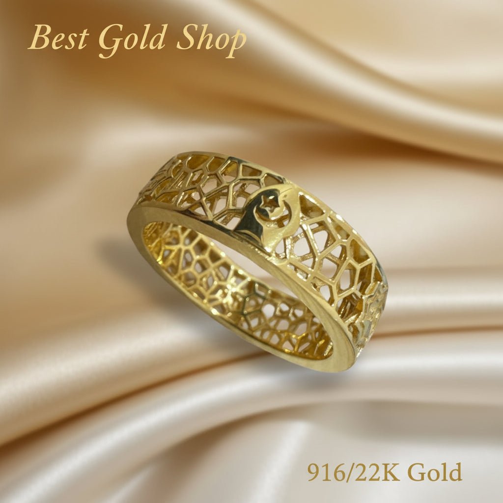916 Gold (22K) Islam Carving Version 2: Intricate Craftsmanship Ring for WomenRingsBest Gold Shop