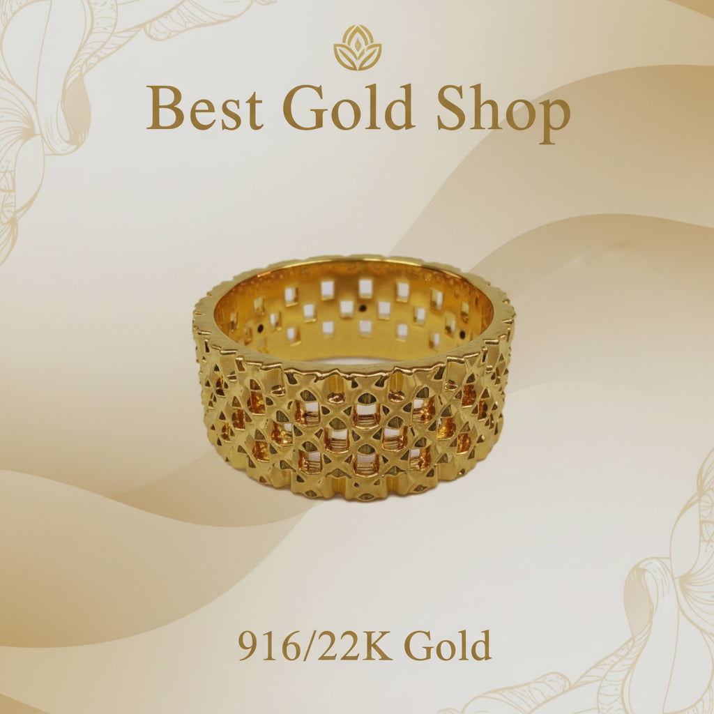 916 Gold (22K) Keeper Light Weight New design Ring for WomenRingsBest Gold Shop