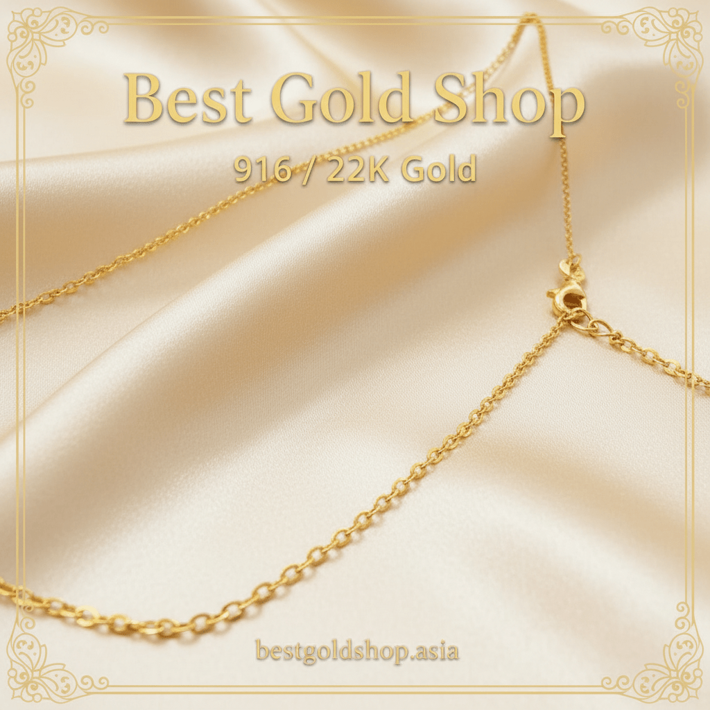916 Gold Round Link Necklace – Simple and ElegantNecklacesBest Gold Shop