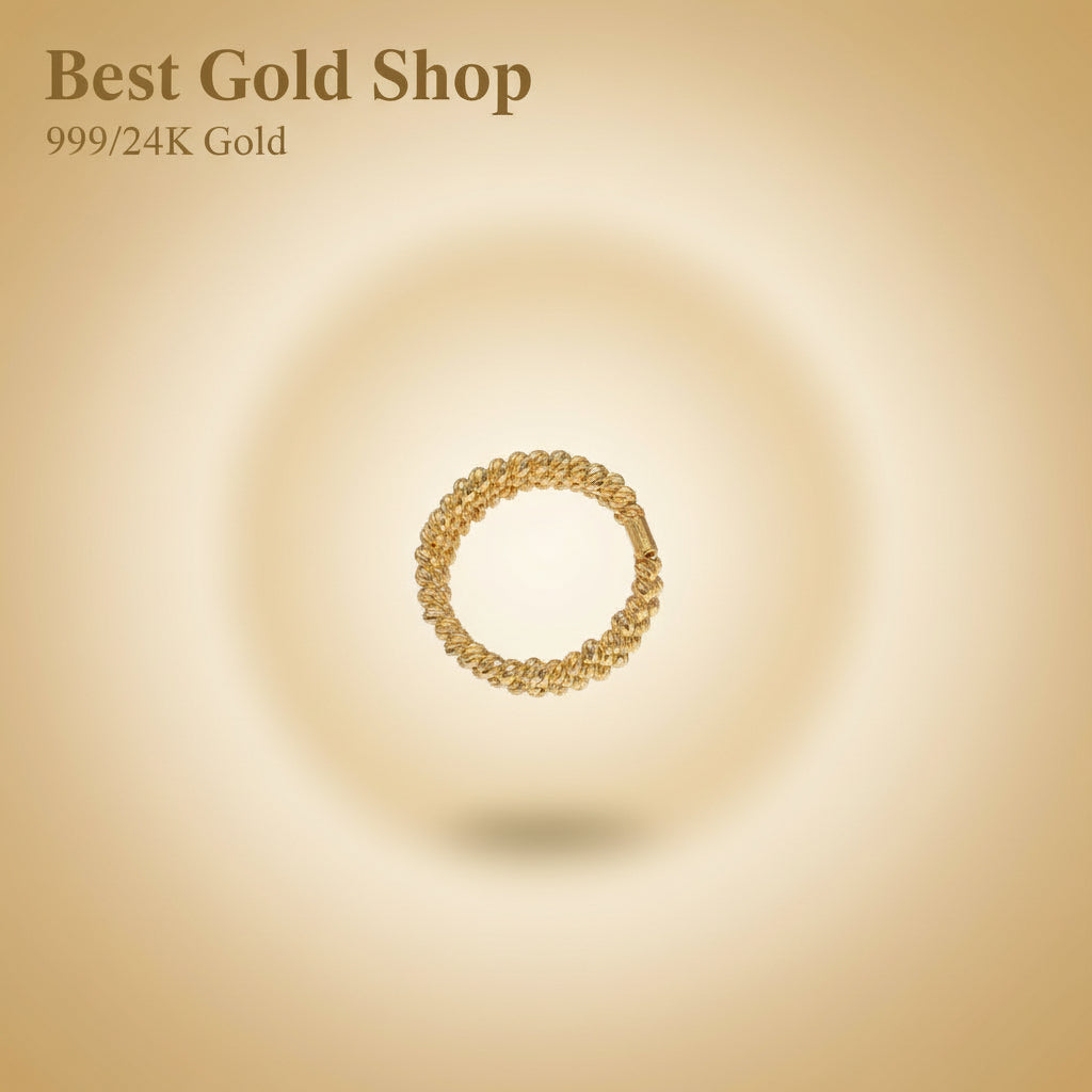 999 / 24k Gold Flexible Bead Ring by Best Gold ShopRingsBest Gold Shop