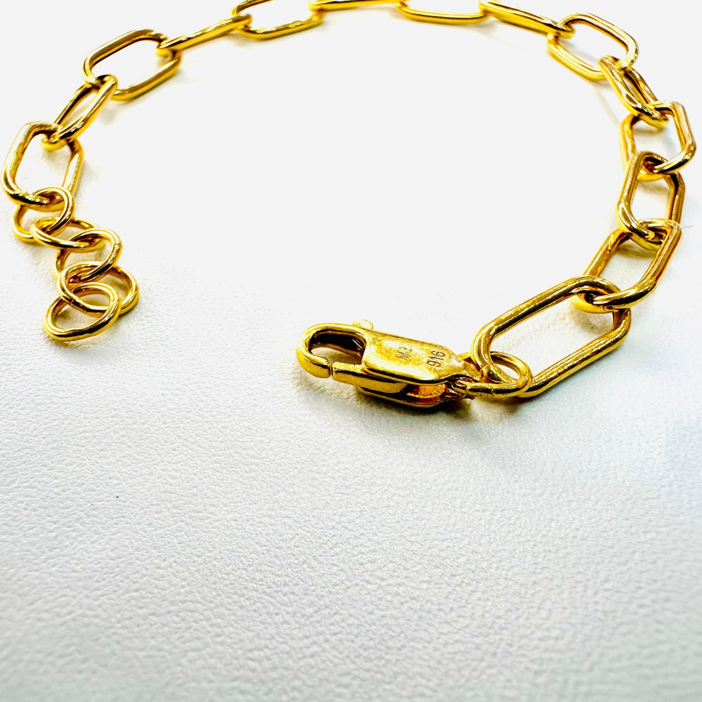 22k / 916 Gold Hollow Link Bracelet Simple Shiny