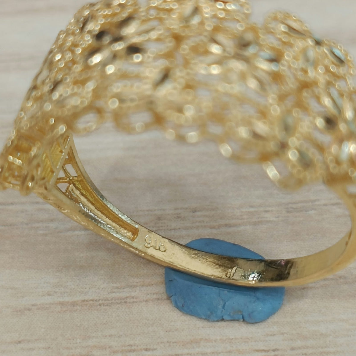 916 Gold Serenity Petal Ring | Elegant 22K Floral Design
