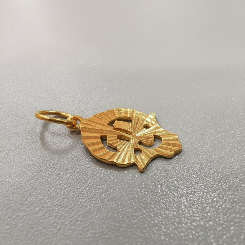 22K / 916 Gold Om Symbol Blessing Pendant