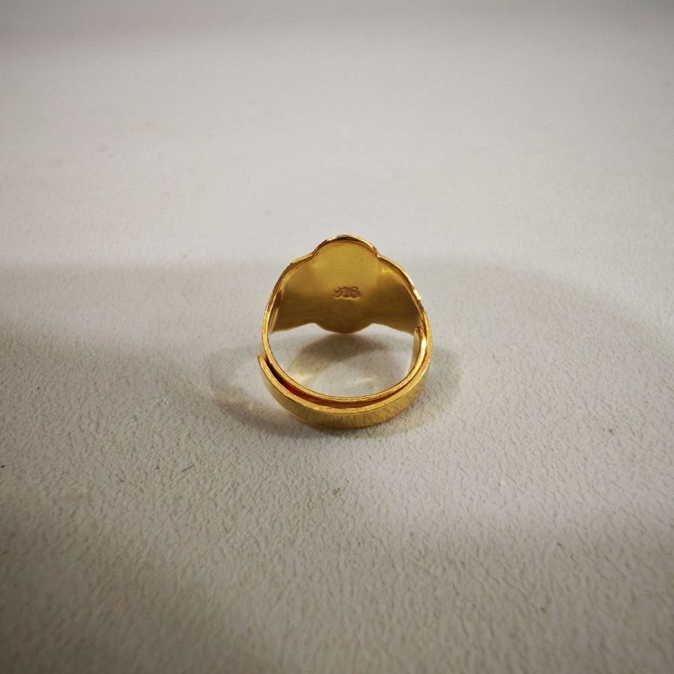 916 Gold Baby Ring Diamond cutting design new stock
