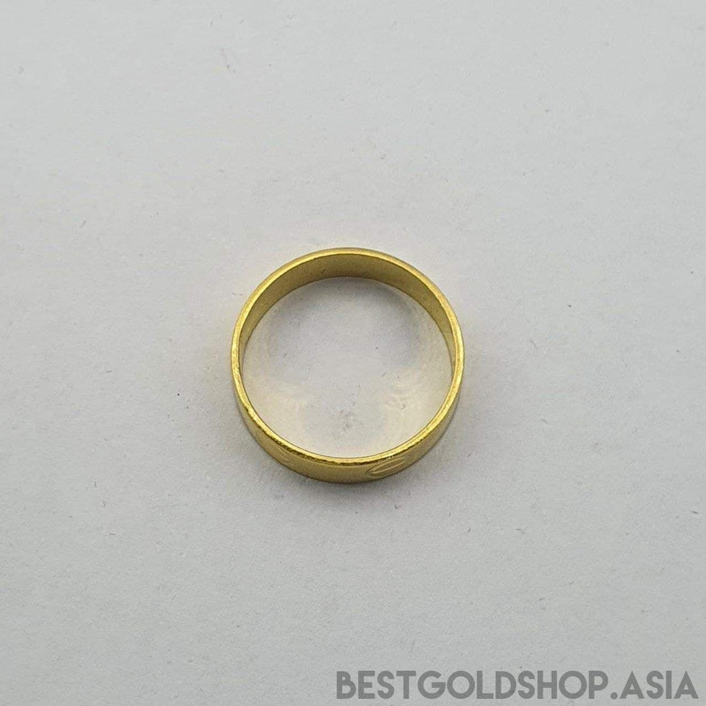 22k / 916 Gold C design ring thicker version-916 gold-Best Gold Shop
