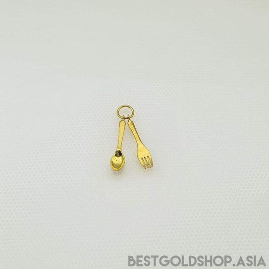 22k / 916 Gold Fork and Spoon Pendant-916 gold-Best Gold Shop