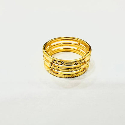 22k / 916 Gold 3 Row Cutting Ring - Best Gold Shop 22k gold 22k gold ring 916 gold 916 gold